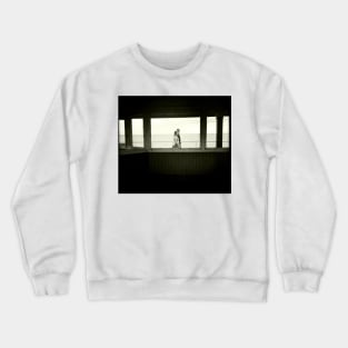 Through the broken framed window - Cromer, UK Crewneck Sweatshirt